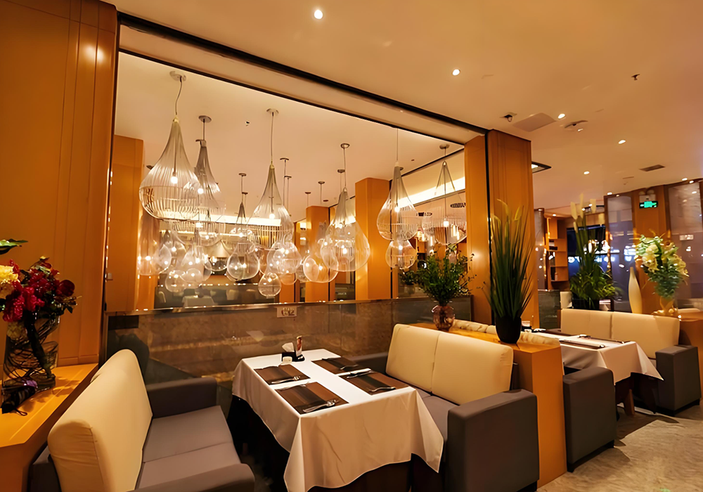 Restaurant interior lighting