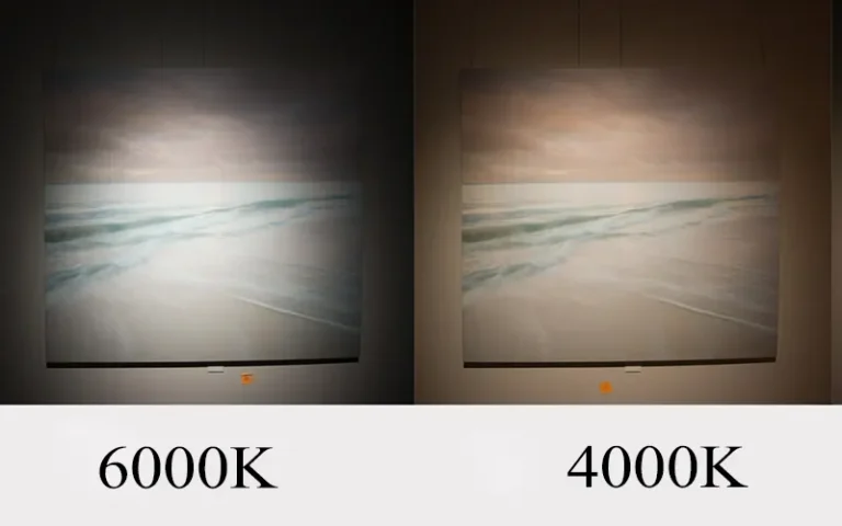 4000K vs 6000K LED color temperature comparison showing neutral white and cool white lighting for residential and commercial applications